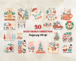 20 Hand Drawn Christmas Png, Christian Christmas Svg, Christmas Design, Christmas Shirt, Christmas 64