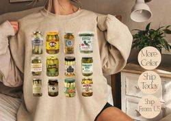 Canned Pickles Sweatshirt, Pickle shirt, Pickle Crewneck Sweatshirt, Pickle Lovers Hoodie, Pickle Crewneck Sweatshirt