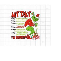 My Day U'm Book Grinc-h Christmas Png, The Grinc-h Christmas Schedule Png, Christmas Gift, Grinchmas