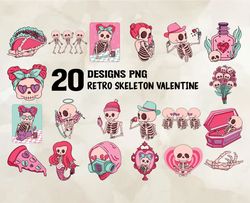 20 Designs Png Retro Skeleton Valentine, Halloween Svg, Cute Halloween, Halloween, Halloween Png 13