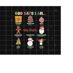 God Says I Am Merry Christmas  Png, Christmas Png, Digital Download