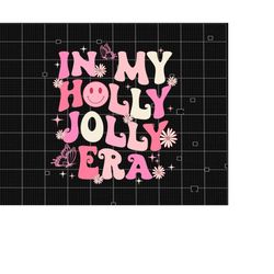 in my holly jolly era png, its me hi i'm the merry gift, xmas holiday matching tee png, groovy retro funny country tee p