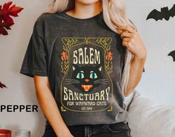 Comfort Colors Cat Halloween shirt, Retro Halloween shirt, Cat Lover shirt, Witch Shirt, Fall Shirt, Spooky Season, Hall