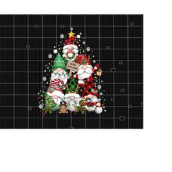 Gnomes Christmas Tree Png, Family Gnomes Png, Retro Christmas Png, Winter Gnome Png, Leopard Gnomes