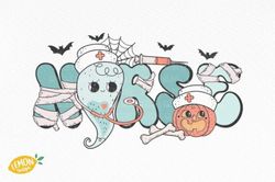 Retro Halloween Nurse PNG Sublimation