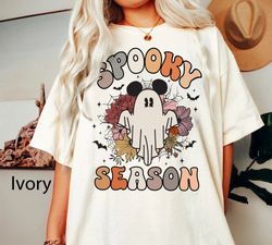 Comfort Colors Mickey Ghost Spooky Season shirt, Mickey Boo Halloween Shirt, Pumpkin Mickey, Disney Spooky Shirt, Disney