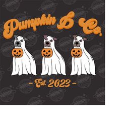 Retro Pumpkin And Co. PNG, Retro Fall, Vintage Fall Pumpkin PNG, Ghost Dogs Png, Vintage Leopard Pumpkin Png, Fall Subli