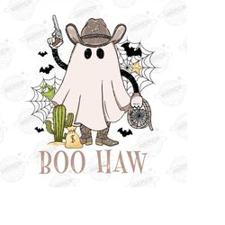 Spooky Boo Haw Png, Western Halloween Png, Cowboy Ghost Png, Spooky Season Png, Happy Halloween Png, Trick Or Treat Png,