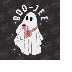 Boojee Ghost with cup and bag PNG, Fall Sublimation Design, Spooky Halloween Png, Boo-Jee Ghost Halloween PNG, Boo Sheet