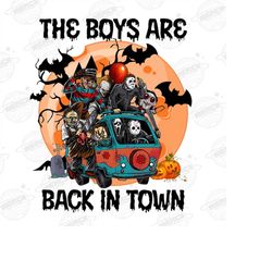 Horror Movie Characters PNG, Horror Friends PNG, Scary Movie PNG Hippie Halloween, Retro Halloween, Trendy Halloween Gra