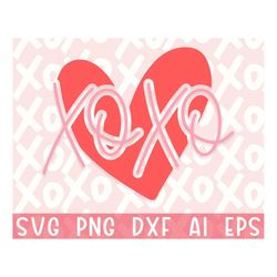 Xoxo Svg, Hugs and Kisses SVG, Heart Svg, Valentines Svg, Valentine Shirt Svg, Love Svg, Valentine's Day Svg, Hello Vale