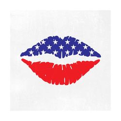 USA lips kiss svg, Kiss svg, Fourth of July svg, 4 of July svg, Patriotic Svg, America svg. Instant download.