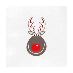 Christmas Reindeer Svg, Deer Svg, Reindeer Monogram Svg, Reindeer Boy Clipart, Rudolph Svg, Deer Girl SVG, DXF, EPS, Dee
