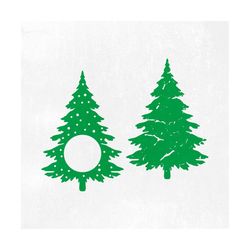 Christmas Tree Monogram SVG, Distressed Christmas Tree, Christmas SVG, SVG Files, Silhouette Cut Files, Cricut Cut Files