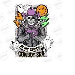 Western Halloween Spooky Skeleton Cowboy png, Western Halloween Png, Halloween png, Skeleton Png, Sublimation Png Design