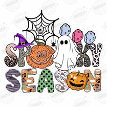 Spooky Season Png, Pumpkin Png, Happy Halloween Png, Spooky Png, Ghost, Western, Digital Download, Sublimation Design, W