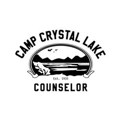 Camp Crystal Lake Counselor design PNG, SVG Svg PDF Png, Design for tshirt cricut cut file Sublimation