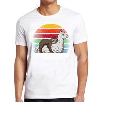 Sloth Lazy Lama Cute Funny Animal Meme Gift Tee Gamer Cult Movie Music  T Shirt 712
