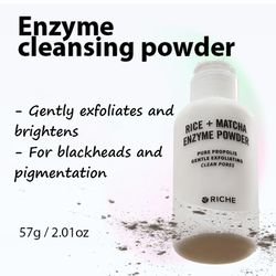 RICHE Rice & Matcha Enzyme powder Pure propolis Gentle Exfoliating 57g / 2.01oz