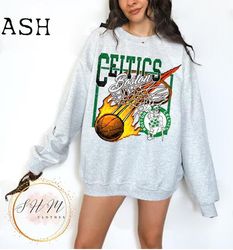 90s Boston Basketball Team Crewneck Sweatshirt Vintage Graphic Unisex, Vintage Boston Shirt, Player Shirt, Larry Bird Cr