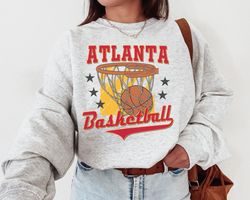Atlanta Hawk, Vintage Atlanta Hawk Sweatshirt T-Shirt, Atlanta Basketball Shirt, Hawks Shirt, Basketball Fan Shirt, Retr