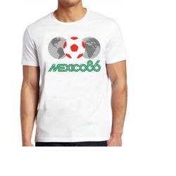 Mexico 86 T Shirt Logo 80s Football Retro World Cup Maradona Cool Gift Tee 125