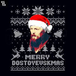 Fyodor Dostoevsky Funny Christmas PNG, Christmas PNG Download