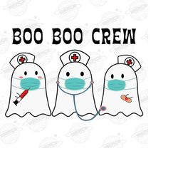 Boo Boo Crew PNG File, Ghost Nurse Png, Funny Nurse Png, Cute Ghost Png, Halloween Png, Nursing Png, Spooky Png, Instant