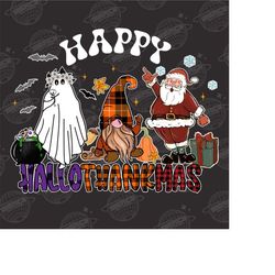 Happy Hallothanksmas Png, Halloween Thanksgiving Christmas Png, Ghost Halloween, Hallothanksmas Party Sublimation Png, H