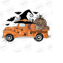 Halloween Truck Png, Happy Halloween Png, Boo Png, Truck Png, Witch Png, Bat Png, Pumpkin Png, Digital Download, Sublima