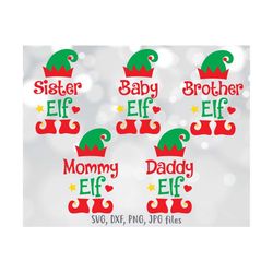 Elf Family SVG, Christmas SVG, Elf svg, Christmas family Cut File, Christmas shirt design, Family Cricut & Silhouette -