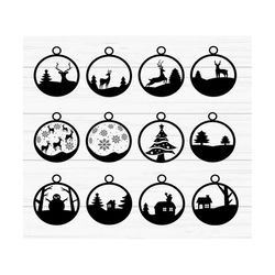Christmas Balls SVG,  Christmas Ornament SVG, Christmas Decorations SVG, Christmas Tree Ornaments Svg, Digital Cut Files