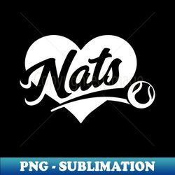 I Heart Nats - Customizable PNG Sublimation File - Show Your Love in Style