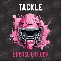 Tackle Cancer Png, Breast Cancer Awareness Png, Football Season Png Sublimation, Leopard Football Print, Pink Ribbon Ins