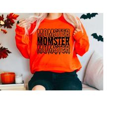 Momster Halloween Sweatshirt, Womens Halloween Sweatshirt, Halloween Crewneck, Mom Halloween Shirt, Momster Shirt, Match