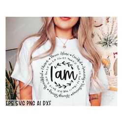 I am Inspiration SVG, Bible Verse SVG, Christian shirt Svg, Religious svg, Motivational SVG, Svg files for Cricut, Cut f