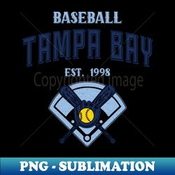Tampa Bay Baseball - Vintage Text - Timeless Elegance PNG Sublimation Download