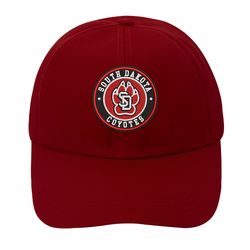 NCAA South Dakota Coyotes Embroidered Baseball Cap, NCAA Logo Embroidered Hat, South Dakota Coyotes Football Cap