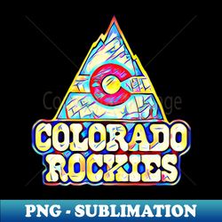 PNG Sublimation File - Colorado Rockies Hockey Design - High-Quality Digital Download