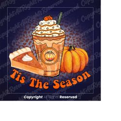 Tis the season PNG cupcake latte leaves Hello Pumpkin Fall Y All Vibes coffee Love Thanksgiving Family,pumpkin spice png