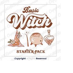 Basic Witch Starter Pack Png Halloween Sublimation Designs Instant Download,Basic Witch PNG Retro Pink Halloween Sublima
