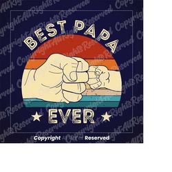 Best Papa Ever Png, Papa Vintage Png, Gift For Papa, Dog Lovers, Funny Father's Day Gift Png, Gift For Dad, Father's Day