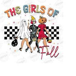 The Girls Of Fall Png, 90s Halloween PNG, Retro Halloween Ghouls PNG, Vintage Halloween PNG, Fall Png, Halloween Png, Su