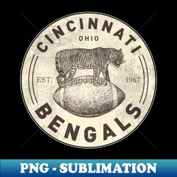 Vintage Cincinnati Bengals - Retro Football Design - High-Quality PNG Digital Download
