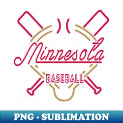Neon Minnesota Baseball - Sublimation Digital Download - Brighten up Your Apparel