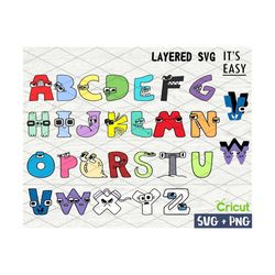 Alphabet Capital Letters SVG, Cricut svg, Clipart, Layered SVG, Files for Cricut, Christmas svg, Cut files, Print Digita