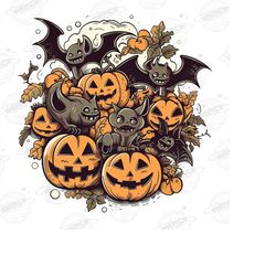Halloween Pumpkin PNG, Cute Pumpkin clipart, Halloween Sublimation, Ghost, spooky season Png, I Heart Halloween, Commerc