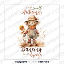 I Can Small Autumn Dancing In The Breeze png file for cutting machines Cricut Silhouette png PNG Sublimation Autumn svg