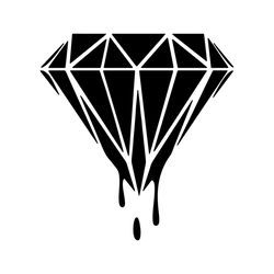 Geometric diamond SVG DIGITAL DOWNLOAD black diamond diamond dripping diamond shape cricut silhouette cut file decal sti
