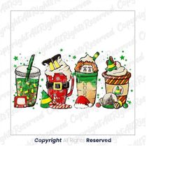 Elf Coffee Cups Png,,Winter Christmas Gnomes Coffee Cups Png Sublimation Design, Christmas Png, Christmas Gnomes Png ,Di